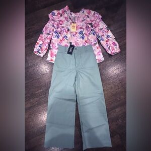 Boutique set - Entro top & GiGio wide leg ankle pants! Both size small! NWT